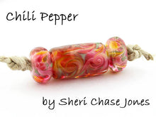 Load image into Gallery viewer, Glass Diversions Chili Pepper frit blend - Beads by Sheri Chase Jones