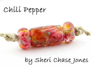 Glass Diversions Chili Pepper frit blend - Beads by Sheri Chase Jones