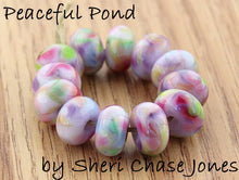 Load image into Gallery viewer, Peaceful Pond frit blend by Glass Diversions - beads by Sheri Chase Jones