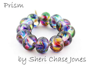 Prism frit blend by Glass Diversions - beads by Sheri Chase Jones