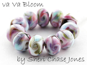 Va Va Bloom frit blend by Glass Diversions - beads by Sheri Chase Jones