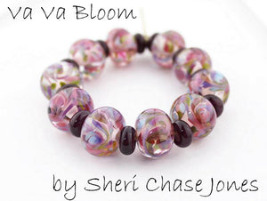 Va Va Bloom frit blend by Glass Diversions - beads by Sheri Chase Jones