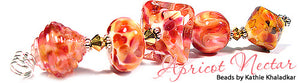 Apricot Nectar Frit blend - beads by Kathie Khaladkar