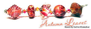 Autumn Leaves Frit blend - beads by Kathie Khaladkar