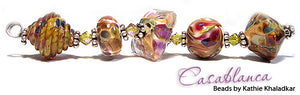 Casablanca Frit blend by Glass Diversions - beads by Kathie Khaladkar