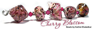 Cherry Blossom Frit blend by Glass Diversions - beads by Kathie Khaladkar