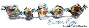 Easter Egg frit blend by Glass Diversions - beads by Kathie Khaladkar
