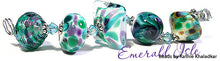 Load image into Gallery viewer, Emerald Isle frit blend by Glass Diversions - beads by Kathie Khaladkar