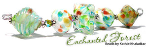 Enchanted Forest frit blend by Glass Diversions - beads by Kathie Khaladkar