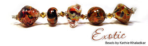 Exotic frit blend by Glass Diversions - beads by Kathie Khaladkar