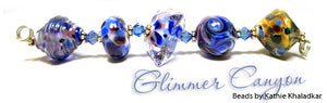 Glimmer Canyon frit blend by Glass Diversions - beads by Kathie Khaladkar
