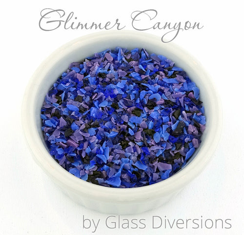 Glimmer Canyon frit blend by Glass Diversions