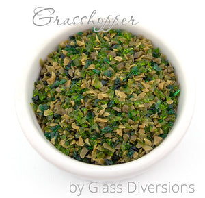 Grasshopper frit blend by Glass Diversions