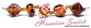 Hawaiian Sunset frit blend by Glass Diversions - beads by Kathie Khaladkar