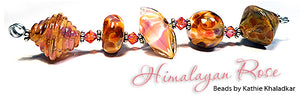 Himalayan Rose frit blend by Glass Diversions - beads by Kathie Khaladkar