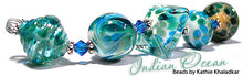 Load image into Gallery viewer, Indian Ocean frit blend by Glass Diversions - beads by Kathie Khaladkar