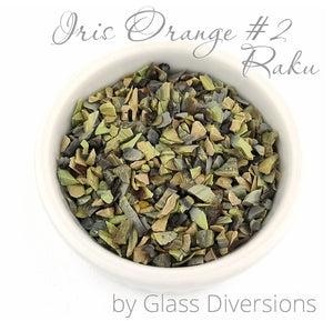 Iris Orange Raku Frit by Glass Diversions