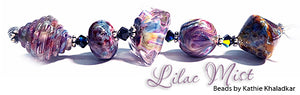 Lilac Mist frit blend by Glass Diversions - beads by Kathie Khaladkar