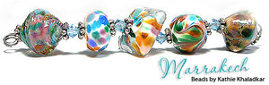 Marrakech frit blend by Glass Diversions - beads by Kathie Khaladkar