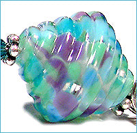 Mermaid Cove frit blend by Glass Diversions - beads by Kathie Khaladkar