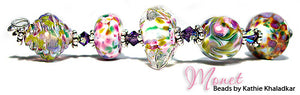 Monet frit blend by Glass Diversions - beads by Kathie Khaladkar