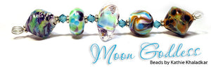 Moon Goddess frit blend by Glass Diversions - beads by Kathie Khaladkar