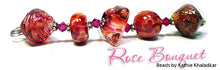 Load image into Gallery viewer, Rose Bouquet frit blend by Glass Diversions - beads by Kathie Khaladkar