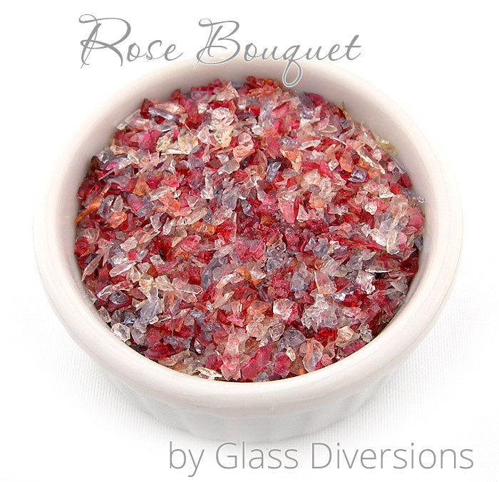 Rose Bouquet frit blend by Glass Diversions