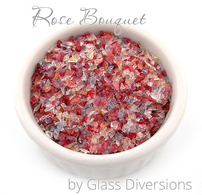 Rose Bouquet frit blend by Glass Diversions