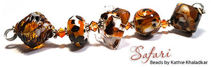 Safari frit blend by Glass Diversions - beads by Kathie Khaladkar