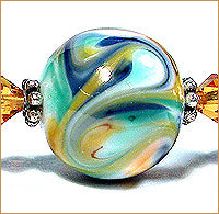 Sand Dune frit blend by Glass Diversions - beads by Kathie Khaladkar