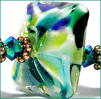 Load image into Gallery viewer, Sea Breeze frit blend by Glass Diversions - beads by Kathie Khaladkar