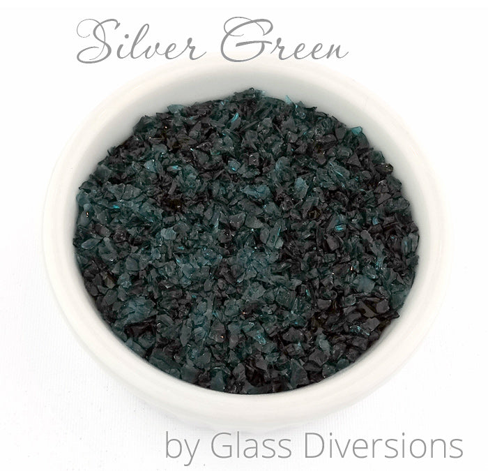 Silver Green frit by Glass Diversions