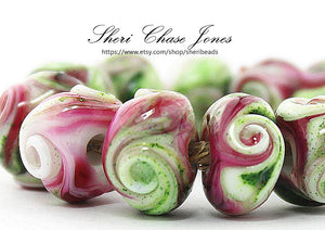 Sugar Plum Fairy frit blend by Glass Diversions - beads by Sheri Chase Jones