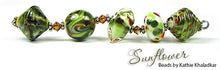 Load image into Gallery viewer, Sunflower frit blend by Glass Diversions - beads by Kathie Khaladkar