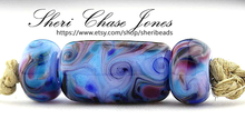 Load image into Gallery viewer, Tie Dyed frit blend by Glass Diversions - beads by Sheri Chase Jones