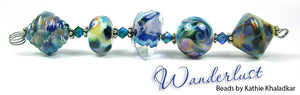 Wanderlust frit blend by Glass Diversions - beads by Kathie Khaladkar