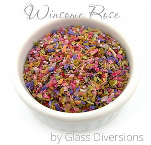 Winsome Rose frit blend by Glass Diversions